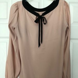 LOFT tie back silk blouse